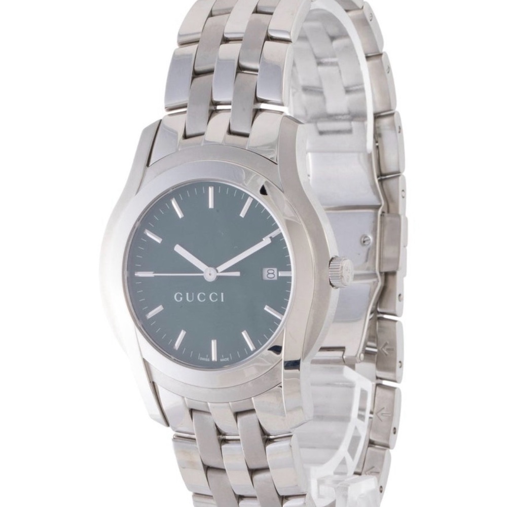 Gucci-G Class Stainless Steel Watch with Dark Green Face - Picture 2 of 3